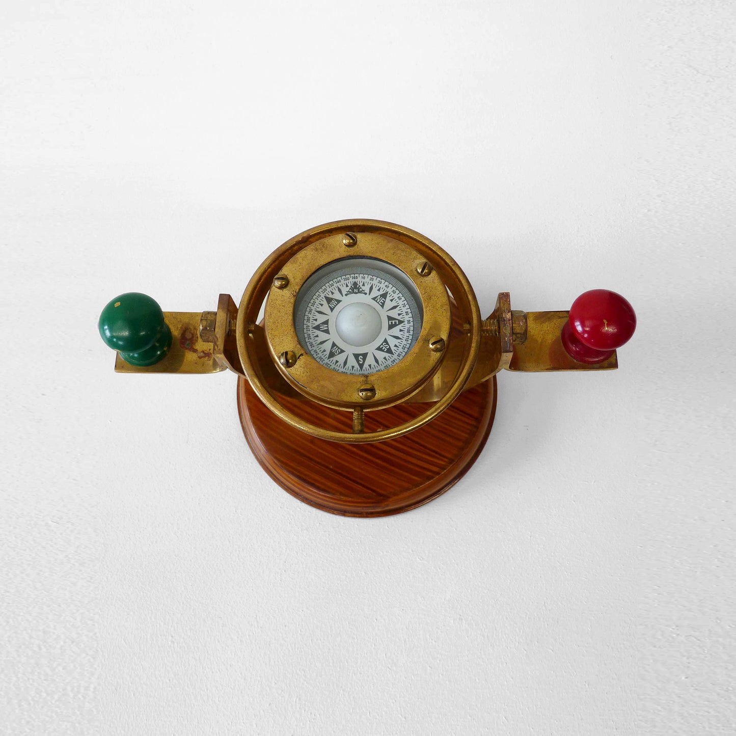 Timber and Brass Nautical Compass