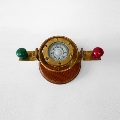 Timber and Brass Nautical Compass