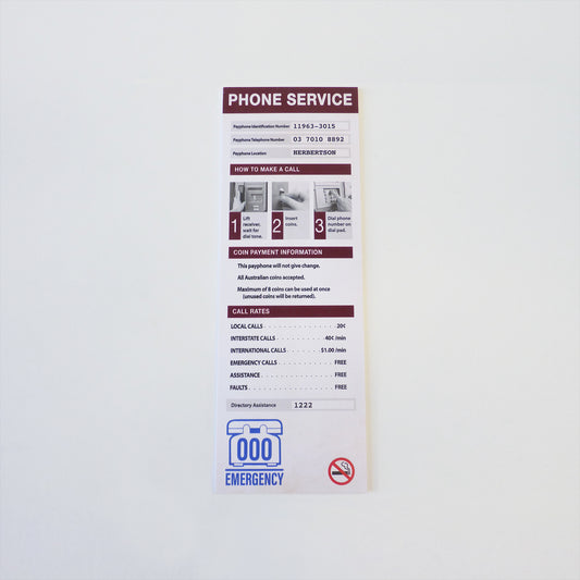 Generic Phone Box Signage