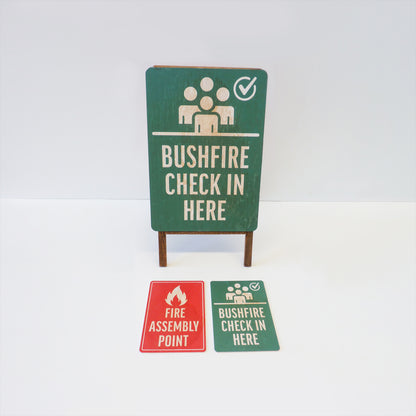 Bushfire Check in and Assembly Point Signage