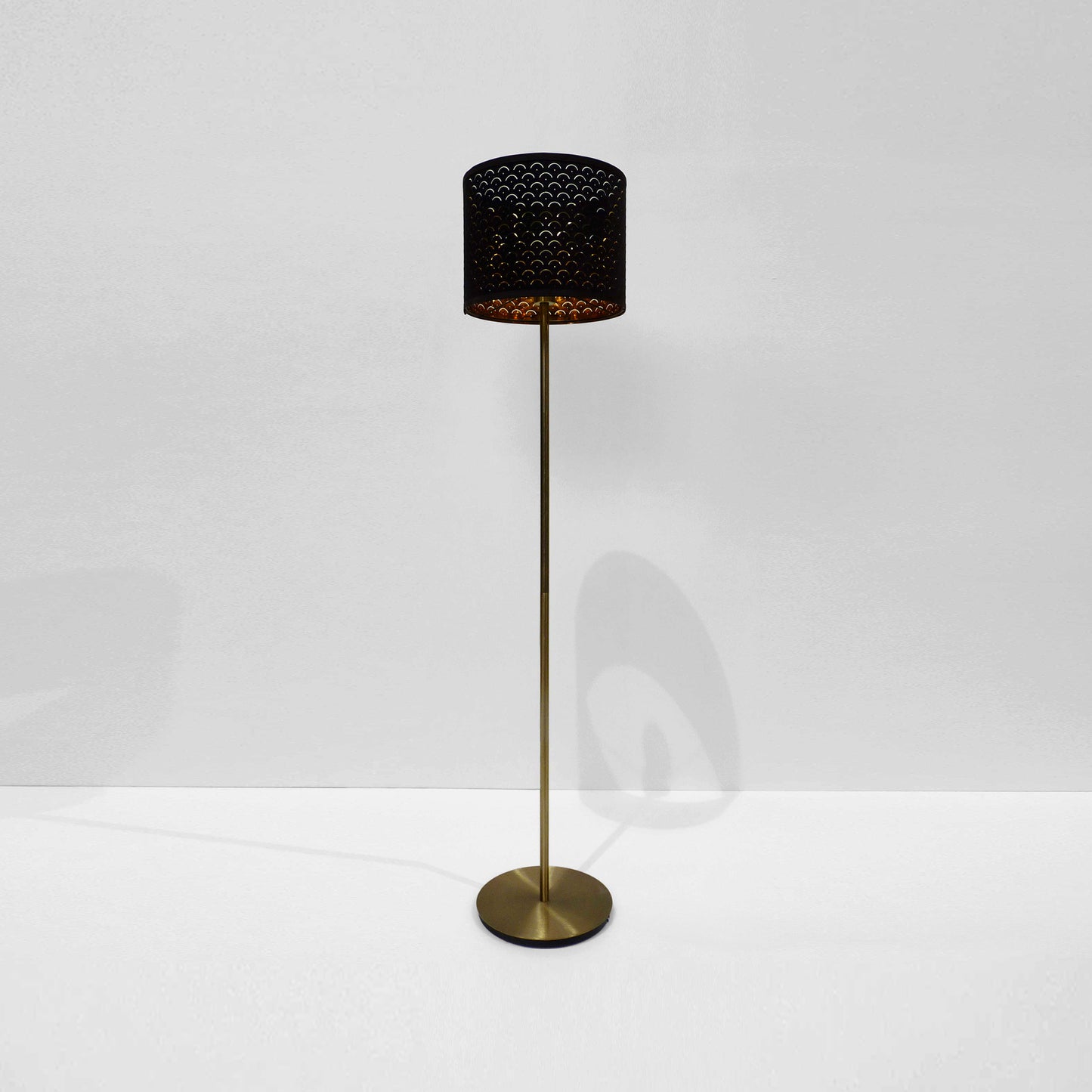 Brushed Gold Standing Lamp Set