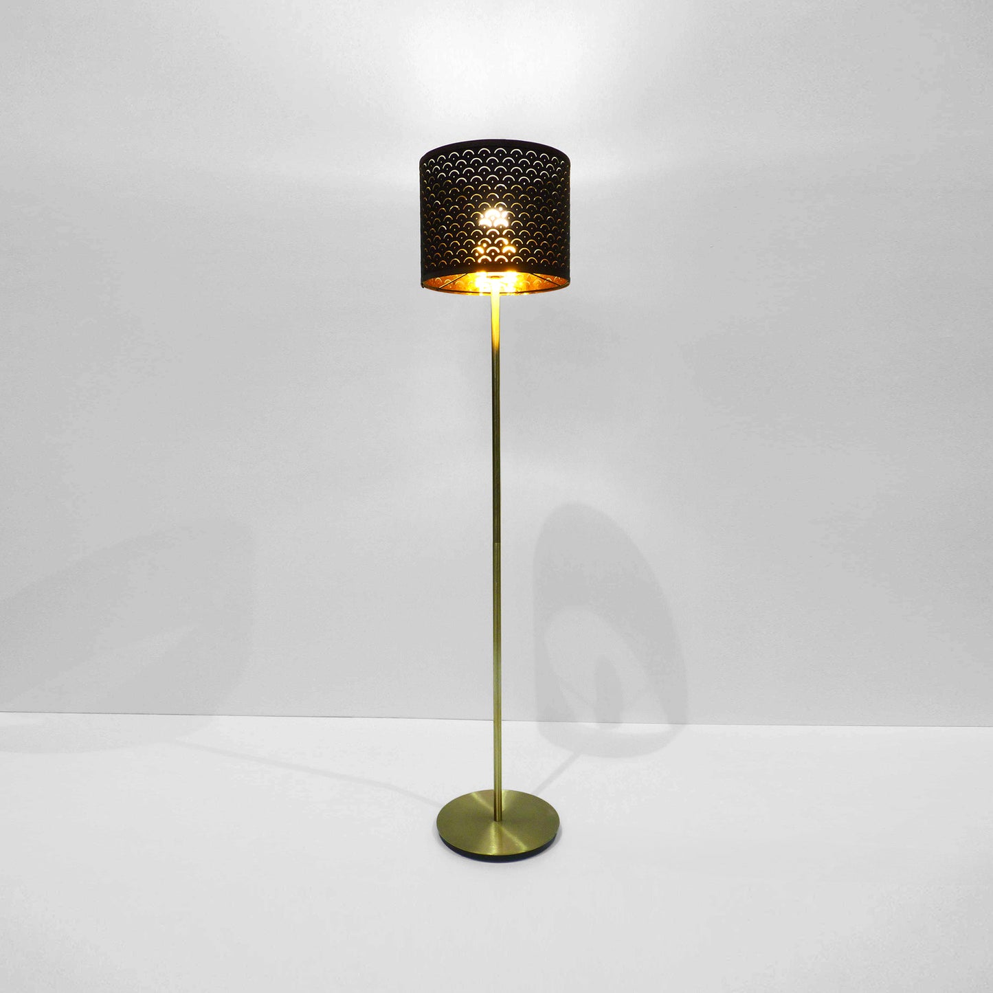 Brushed Gold Standing Lamp Set