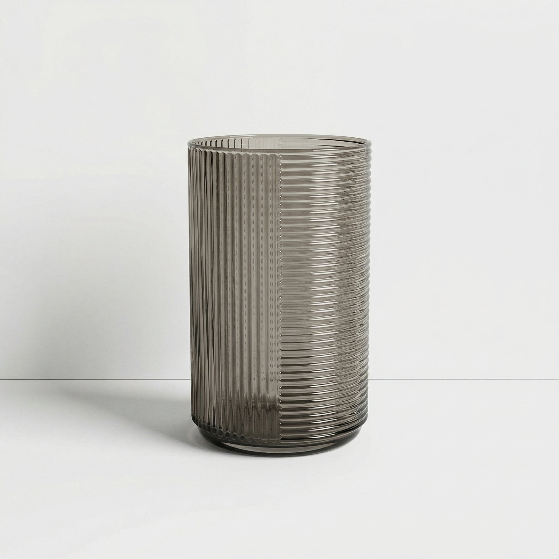 Ribbed Smoke Glass
