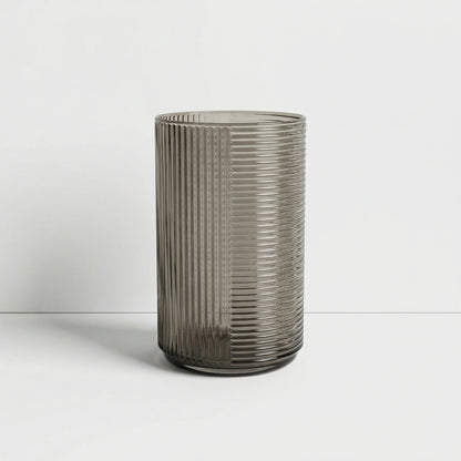 Ribbed Smoke Glass