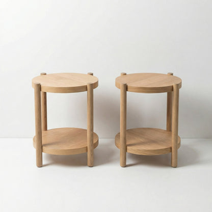 Button Timber Side Tables
