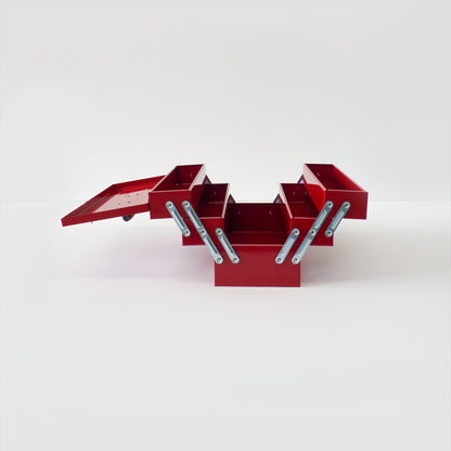 Red Metal Expanding Toolbox