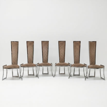 Chrome High Back Dining Chairs