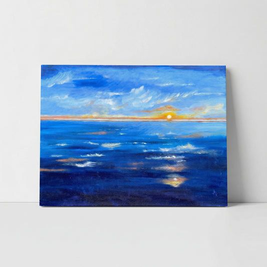 Blue Seascape Abstract Canvas