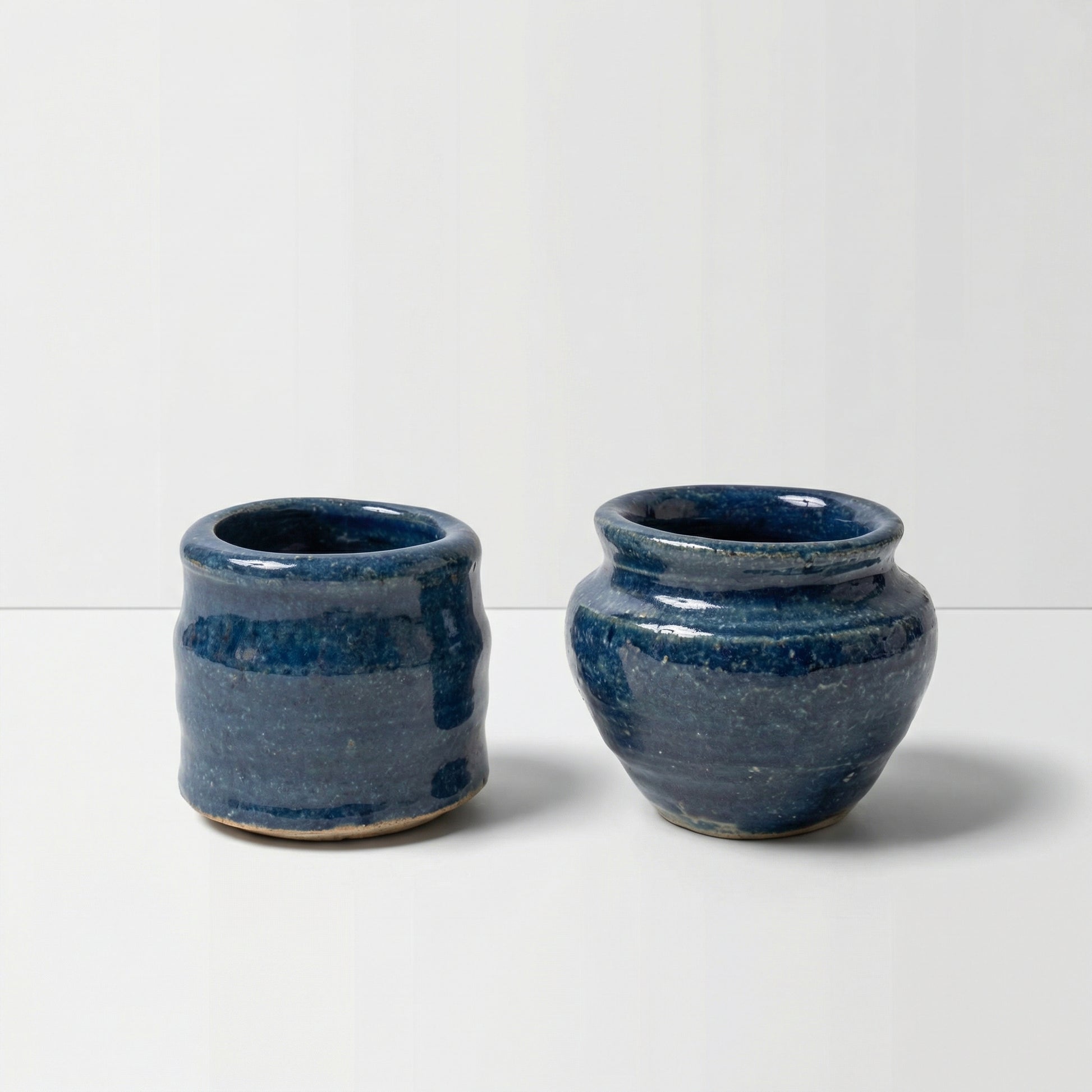 Small Blue Ceramic Pots