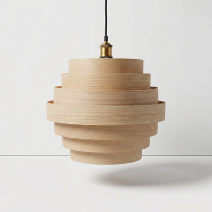 Layered Timber Pendant Light