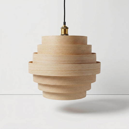 Layered Timber Pendant Light