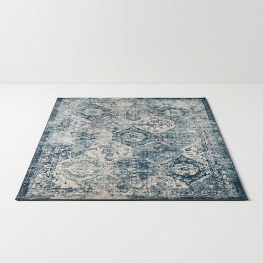 Large Teal Persian Style Rug