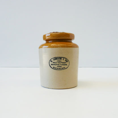 Antique Cream Stoneware Jar