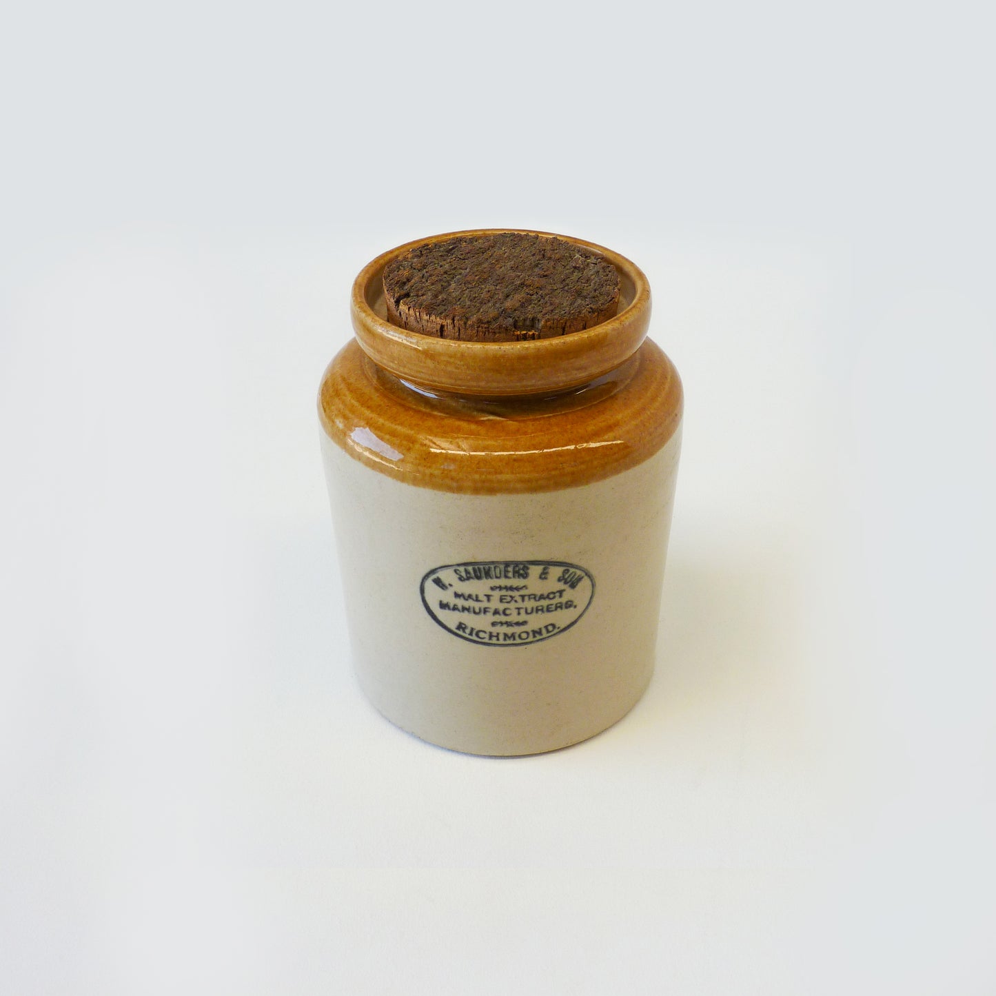 Antique Cream Stoneware Jar