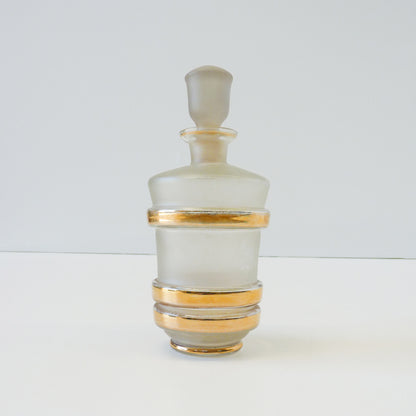 Retro Glass & Gold Decanter