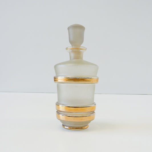 Retro Glass & Gold Decanter