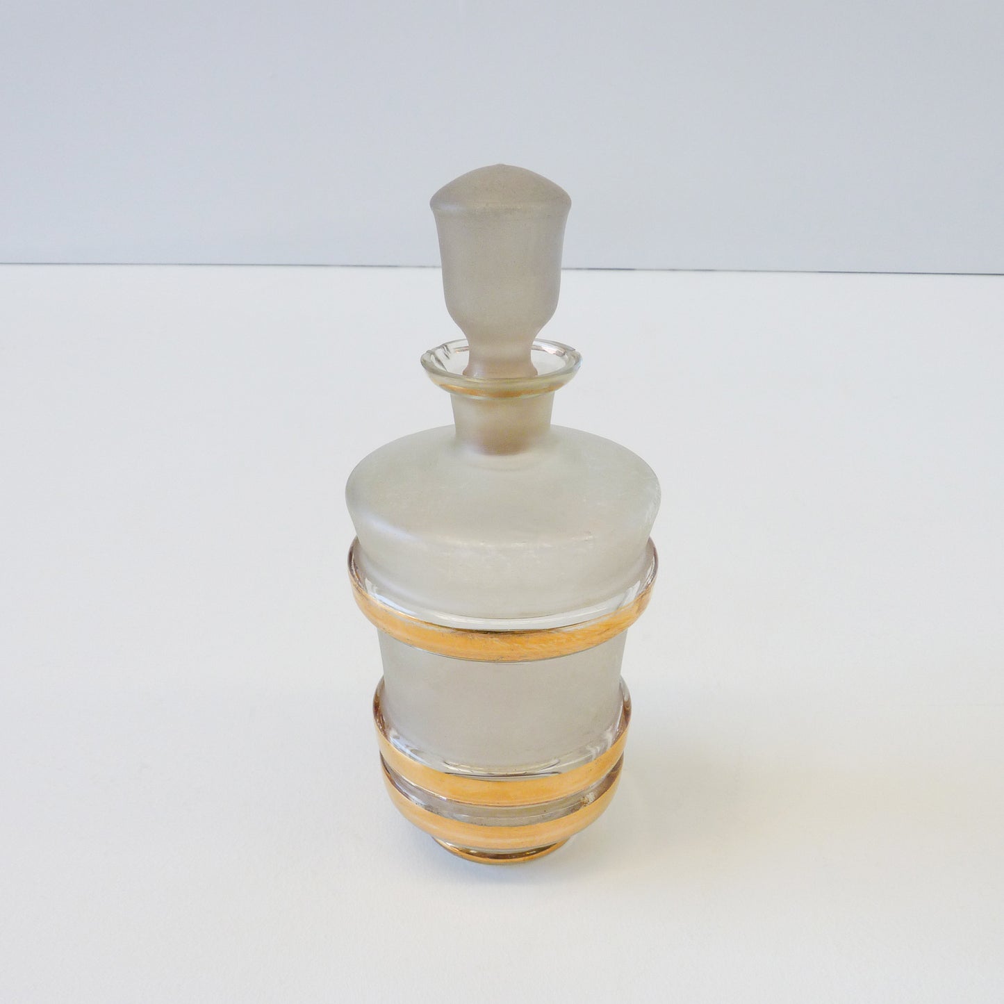 Retro Glass & Gold Decanter