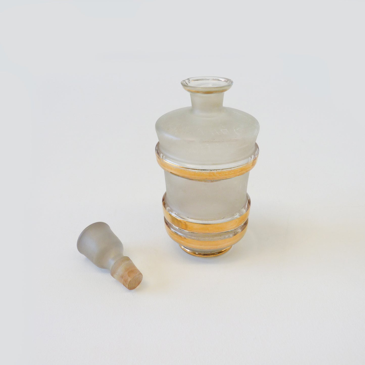 Retro Glass & Gold Decanter