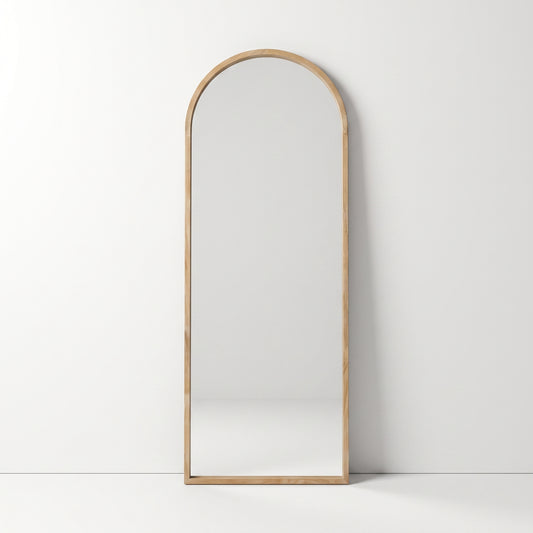 Arched Timber Floor Mirror