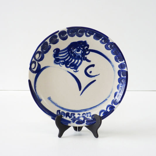 Hand Painted Blue & White Ceramic Plates