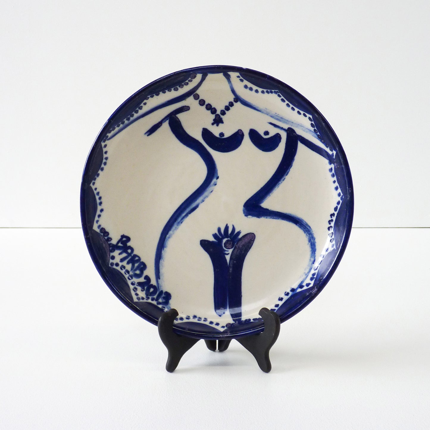 Hand Painted Blue & White Ceramic Plates