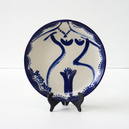 Hand Painted Blue & White Ceramic Plates