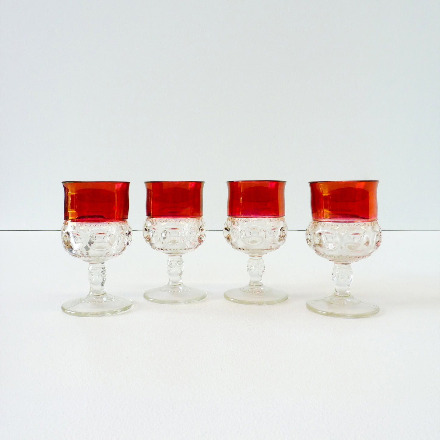 Glass Goblet with Red Top