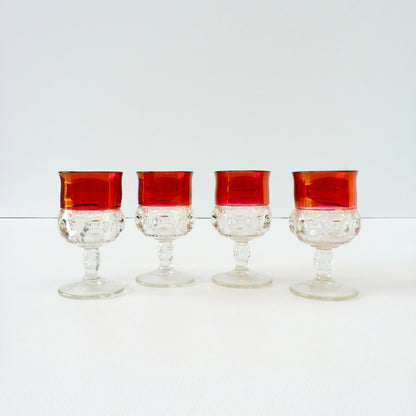 Glass Goblet with Red Top