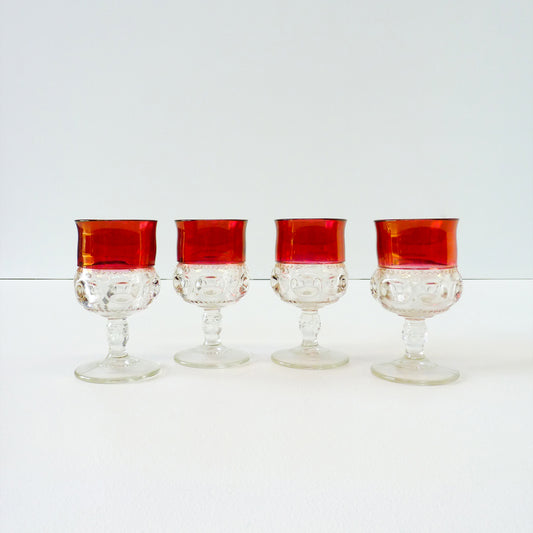 Glass Goblet with Red Top