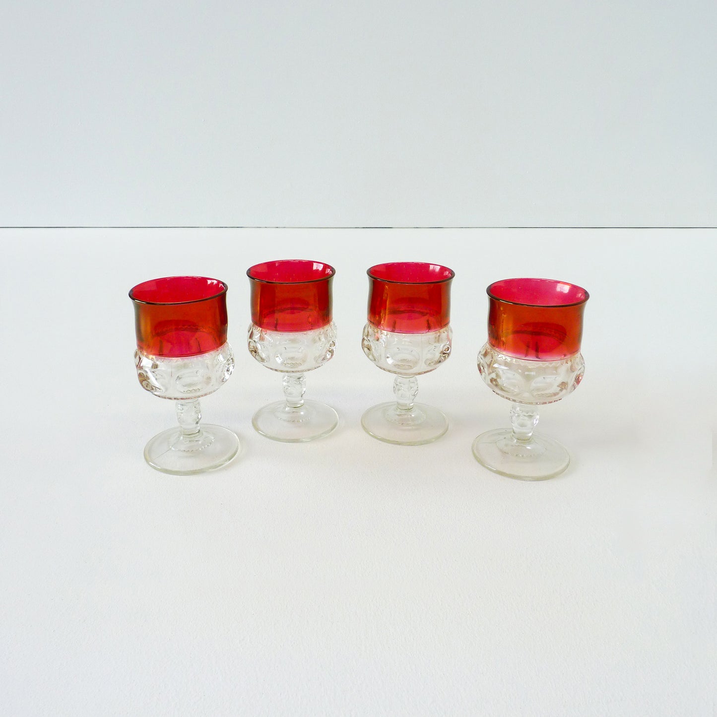 Glass Goblet with Red Top