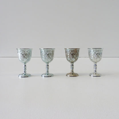 Vintage Metal Wine Goblets