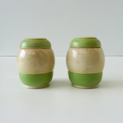 Striped Ceramic Jar Set
