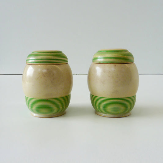 Striped Ceramic Jar Set