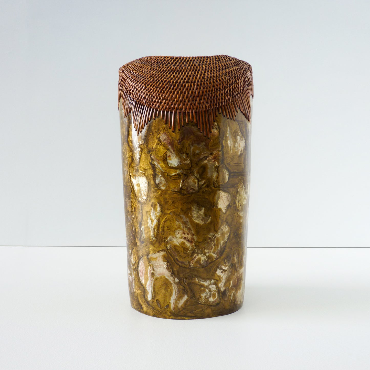 Resin & Wicker Vase