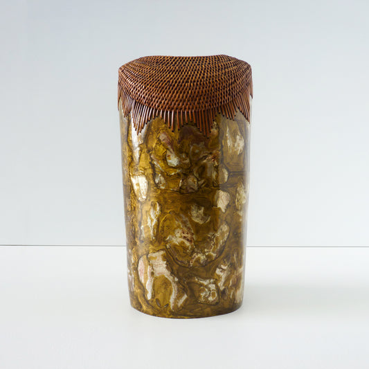 Resin & Wicker Vase