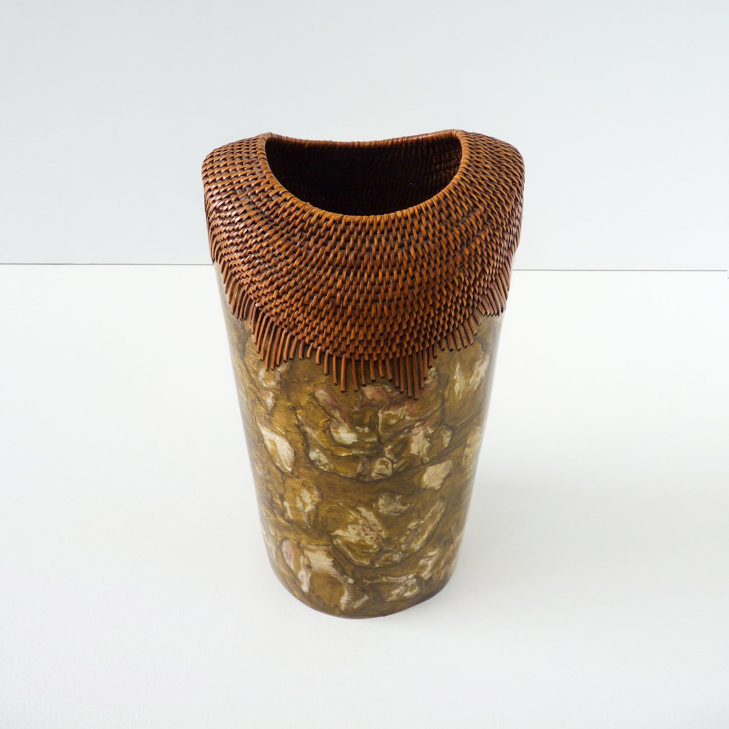 Resin & Wicker Vase