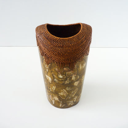 Resin & Wicker Vase