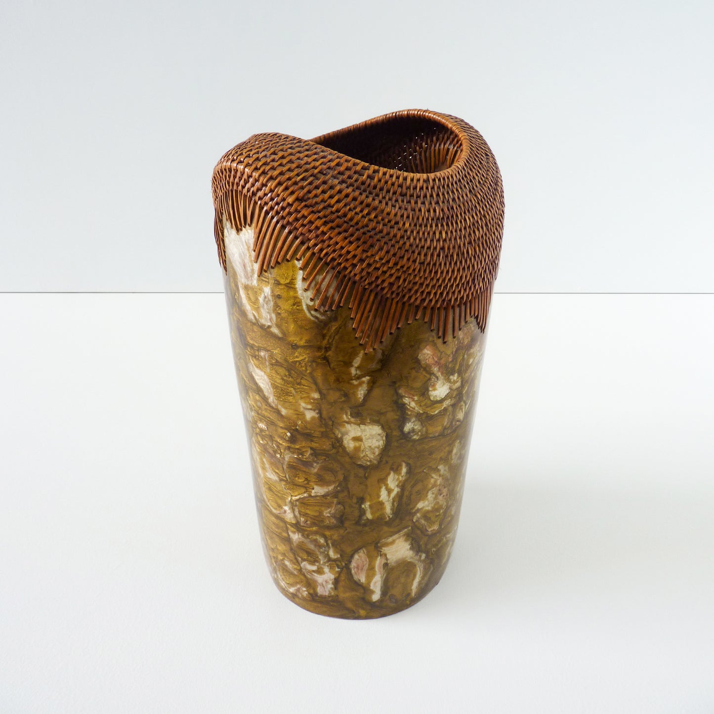 Resin & Wicker Vase