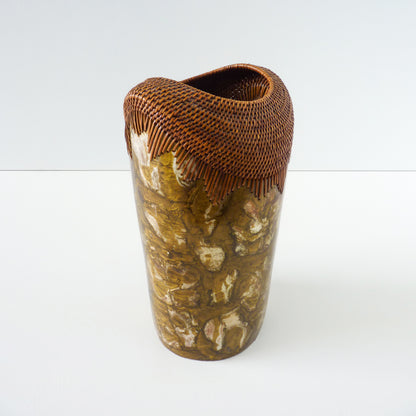 Resin & Wicker Vase