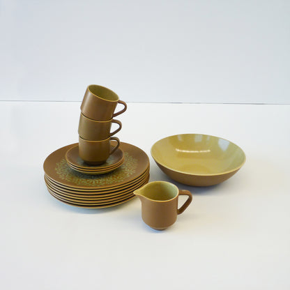Green Ceramic Crockery Set