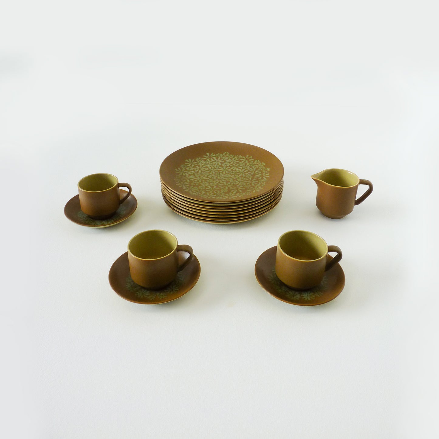 Green Ceramic Crockery Set