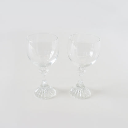 Vintage Crystal Wine Glass Set