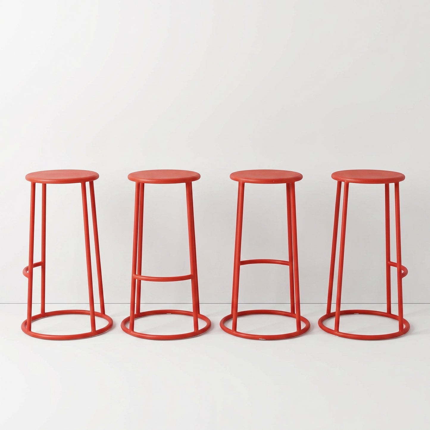 Red Metal Bar Stool