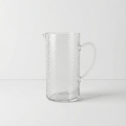Textured Glass Pitcher