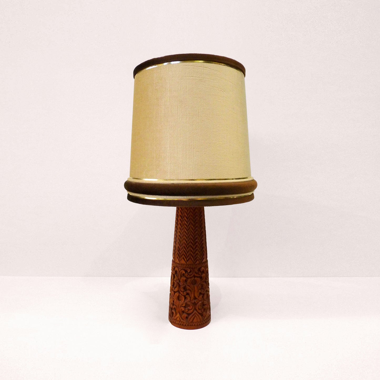 Mid Century Timber Base Lamp