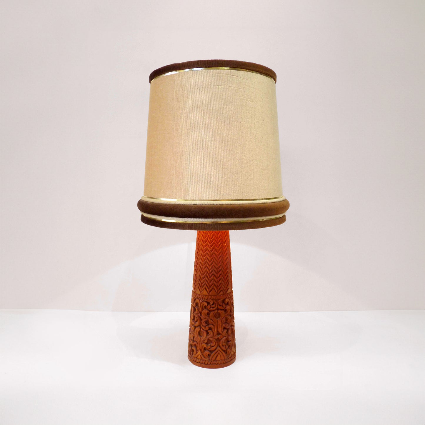Mid Century Timber Base Lamp