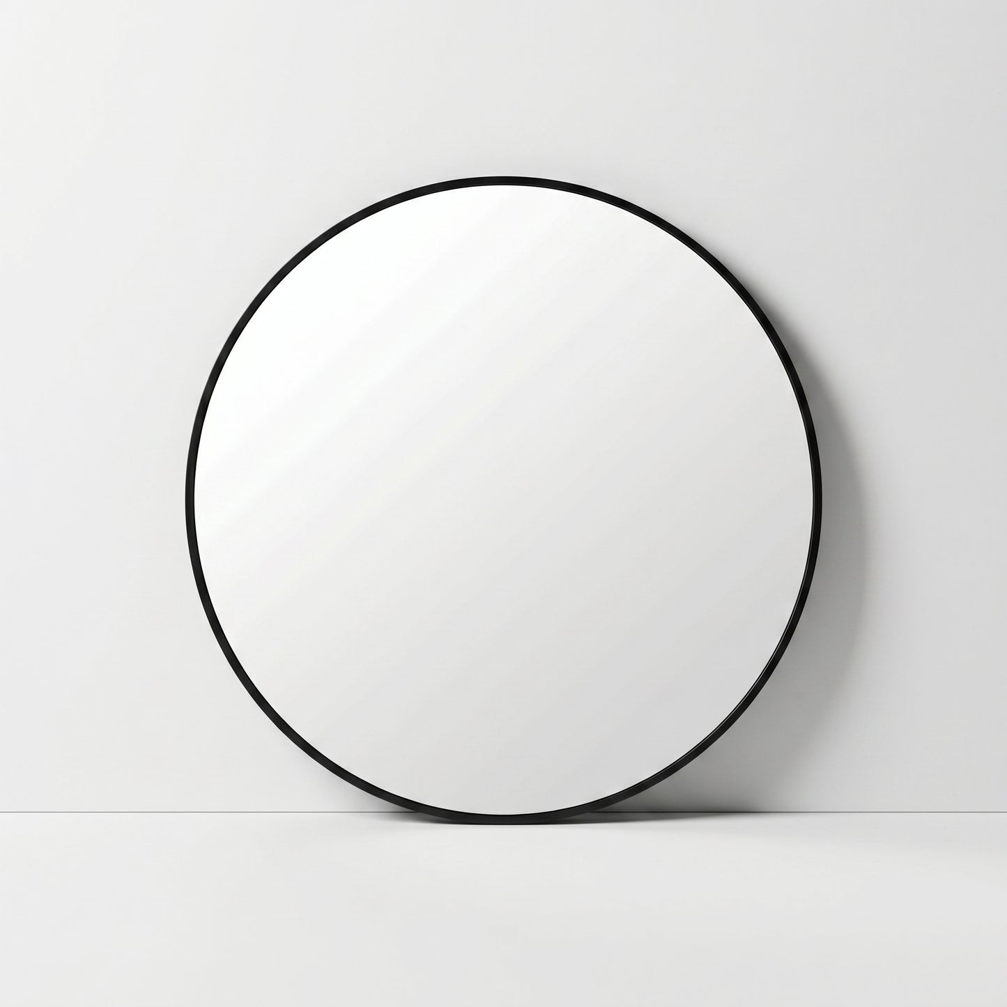 Large Round Black Mirror