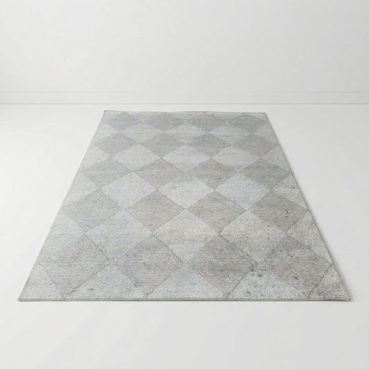 Grey Diamond Pattern Rug