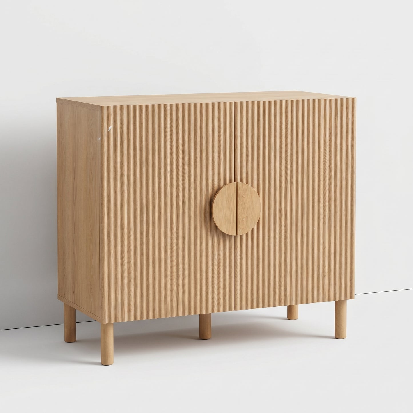 Ribbed Timber Sideboard