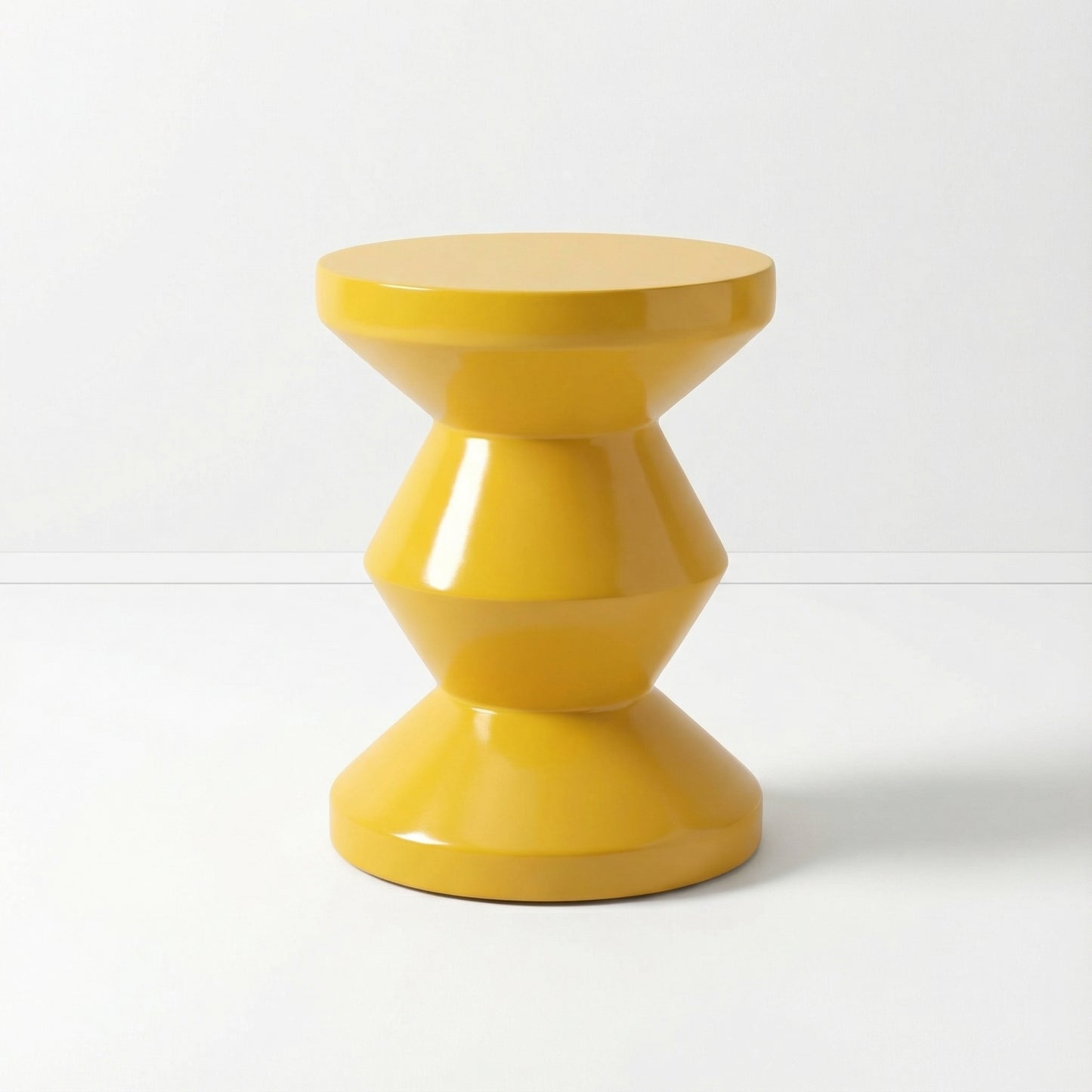 Yellow Hourglass Stool